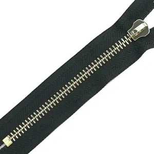 YKK Bạc Vàng Brass Shiny Closed End Zipper Puller Chất Lượng Cao Brass Kim Loại Dây Kéo Để Làm Phụ Kiện Túi Hàng May Mặc