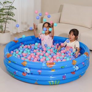 <span class=keywords><strong>Table</strong></span> de <span class=keywords><strong>jeu</strong></span> gonflable à 3 anneaux pour enfants, piscine à balles, piscine pour bébés, bain d'eau pour tout-petits - Product Image 5