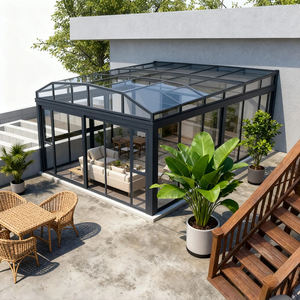Veranda Elettrica Esterna con Schermo Privacy, Personalizzabile per Tutte le Stagioni, <span class=keywords><strong>Balcone</strong></span> Esterno in Alluminio con Ampie Vetrate - Product Image 6