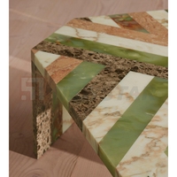 Table basse moderne en marbre de luxe, style nordique, couleur pierre, pour la maison et le bureau
