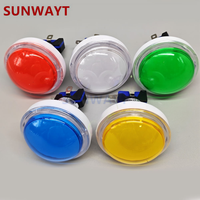 Interrupteurs à bouton-poussoir ronds translucides 12V pour machine de jeu vidéo d'arcade, gros bouton-poussoir rond de 60 mm, interrupteurs éclairés par LED