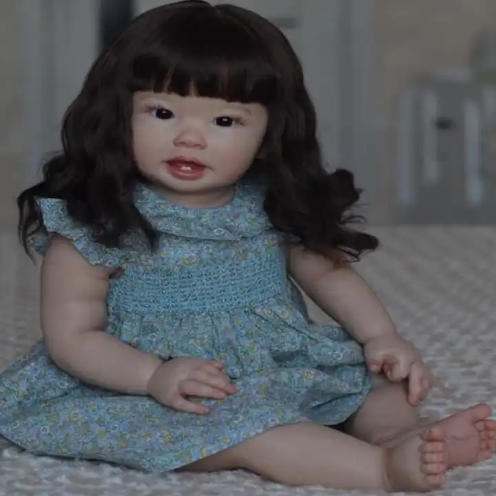 NPK 50 cm Reborn bébé enfant en bas âge fille très doux tissu poupée jouet  de bain réaliste réel doux au toucher jouet de bain