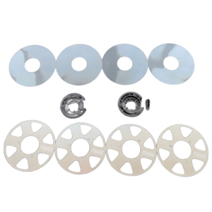 Kit de disco de cassette metálico amarillo al por mayor con buje de posicionamiento y película antideslizante para grabación de cintas DIY y audio retro - Product Image 2