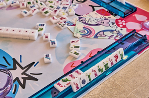Bespoke Mahjong Tiles <strong>Lucky</strong> <strong>Charms</strong> Bright White Modern Luxury Double Sided Carved Acrylic for Friends Gathering Retail Wholesale - Product Image 6