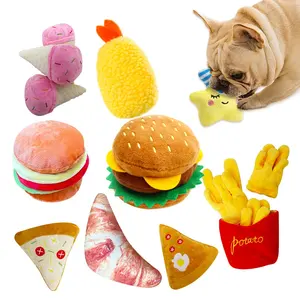 Accessoires pour animaux de compagnie nourriture chien jouets en peluche pour chien chiot jouet à mâcher doux couinement chien jouet