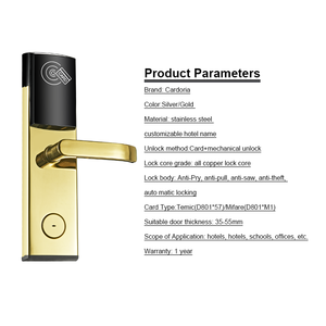 Système de verrouillage de porte intelligent de sécurité par carte d'accès à l'hôtel à prix réduit en option de plusieurs couleurs pour <span class=keywords><strong>maison</strong></span> d'hôtes et hôtel - Product Image 5