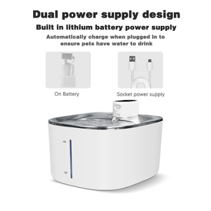 Dispenser air minum hewan peliharaan tanpa kabel, Dispenser air mancur anjing dan kucing kualitas Premium 4L - Product Image 4