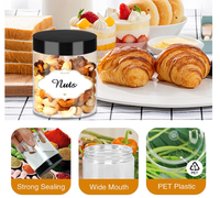 Couvercles de pots de crème en plastique PET ambre transparent 100ml 120ml 200ml 250ml pour emballage alimentaire pour le stockage de collation de biscuit de sucre de sucrerie