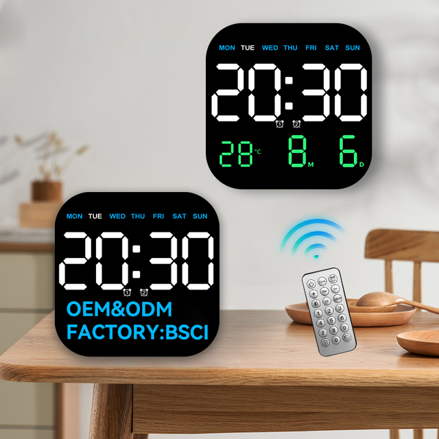 New Promotion Home Decor Rectangular Weekly Smart Wholesale Smart Watch Big Display Alarm Digital Clock Alarm Bedroom