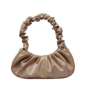 Hot selling women's fashionable handbag, pleated cloud <b>bag</b>, niche design, open new fashion handbag - Product Image 4