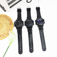 Jam Tangan Olahraga Digital LED Persegi Panjang Baru dengan Tali Plastik untuk Pelajar/Pesta