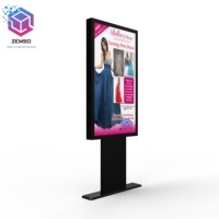 Kiosque Digital professionnel de 55 pouces, écran interactif tout-en-un, résolution LCD, 4K, pour pied au sol