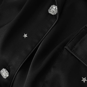 Nuovo produttore Custom di lusso <span class=keywords><strong>donna</strong></span> Homewears in seta <span class=keywords><strong>pigiama</strong></span> abito stampa <span class=keywords><strong>camicia</strong></span> Top e pantaloni pigiami da notte Set da <span class=keywords><strong>donna</strong></span> - Product Image 3