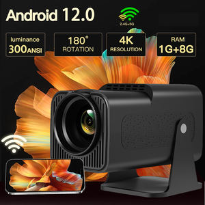 Proyector inteligente 4K Android 12,0 300 lúmenes ANSI 4 puntos Auto Keystone zoom 180 rotación 8000 TV Android <span class=keywords><strong>App</strong></span> 1080p <span class=keywords><strong>Home</strong></span> <span class=keywords><strong>Cinema</strong></span> - Product Image 5