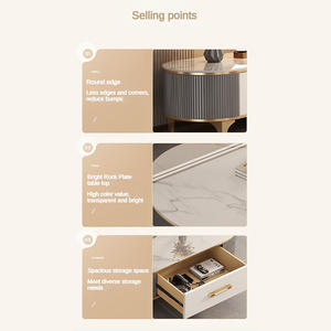 <span class=keywords><strong>Meuble</strong></span> <span class=keywords><strong>TV</strong></span> carré moderne pour salon, avec plateau en pierre frittée, design dernier cri, prix de gros, personnalisable - Product Image 4