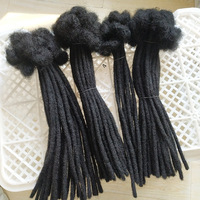 Extensions de dreadlocks au crochet 100 % naturelles, douces, faites à la main, en cheveux humains afro crépus bouclés en vrac, vente en gros