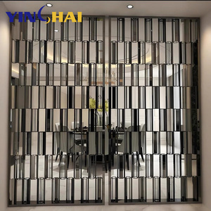 Biombo Moderno para Pasillo, <span class=keywords><strong>Separador</strong></span> de Acero Inoxidable Dorado, Divisor de Habitaciones, <span class=keywords><strong>Separador</strong></span> de Pared de Piso a Techo para Sala de Estar o Salón - Product Image 4