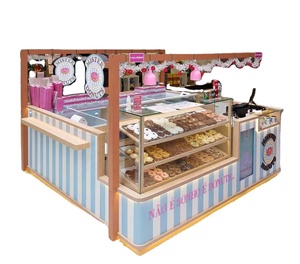 Fábrica Brutalist, quiosco de comida, venta al por mayor, escaparate de donas de madera, pequeño centro comercial, diseño de quiosco de comida a la venta - Product Image 2