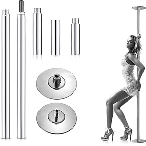 <span class=keywords><strong>Tubo</strong></span> <span class=keywords><strong>de</strong></span> Pole Dance Giratorio y Fijo <span class=keywords><strong>de</strong></span> Altura Ajustable Profesional - Product Image 3