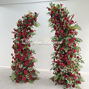 EG-WD194 Mädchen Geburtstags feier Blumen bogen Blumen Hintergrund Broken Flower Arch Hintergrund Horn Arch Für Party Home Hochzeit - Product Image 3