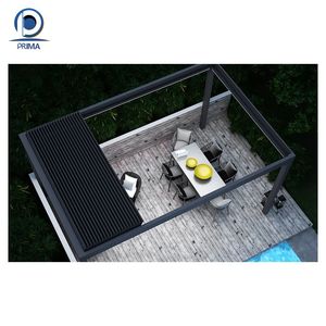 Gazebo rétractable à cadre en aluminium robuste avec panneaux latéraux - Product Image 5