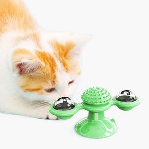 Vente en gros Jouet interactif multifonctionnel pour chat Ventouse de toilettage Molaire en caoutchouc Balle roulante pour chat Jouet multifonctionnel pour chat - Product Image 3