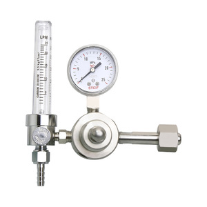 Réducteur de pression en acier inoxydable avec débitmètre 25L G5/8 8mm, vanne à gaz monophasée - Product Image 3