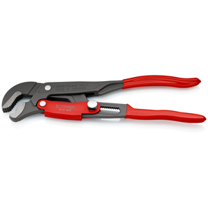 Clé à tuyaux KNIPEX 83 61 010 avec mâchoires en forme de S et réglage rapide, revêtement plastique gris thermolaqué - Product Image 2