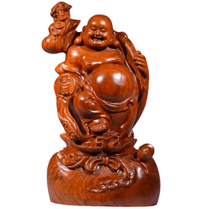 Maitreya Sculpture sur laque Symbolisant Compassion <span class=keywords><strong>Sagesse</strong></span> Tolérance Inclusivité Coexistence harmonieuse Espoir <span class=keywords><strong>Bonheur</strong></span> - Product Image 3