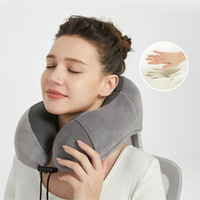 Oreiller de voyage ergonomique en mousse à mémoire de forme en U avec logo personnalisé OEM/ODM, housse amovible, pour voiture et avion