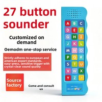 Module sonore pour livre d'apprentissage précoce pour enfants, 27 touches, en plastique de haute qualité, 286x86x15mm, boîte sonore à pression, fabricant en gros