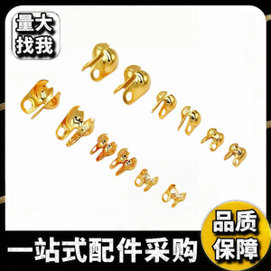 Cierre de cadena con cuentas de 2.4 mm para montaje lateral, cierre de clip con preservación del color oro de 14k para acabado de joyería de collares y pulseras. - Product Image 4