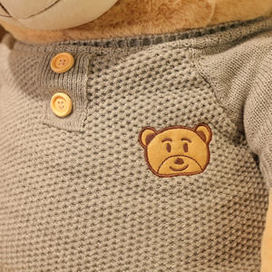 Vente directe d'usine, ours en peluche mignon et pas cher, grande taille, jouets en peluche ronds et dodus, poupées en peluche pour enfants, jouets compagnons en pull - Product Image 6