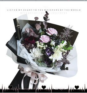 Acceptation des motifs de battements de cœur personnalisés, nouveau design, papier d'emballage pour fleurs en plastique imperméable, fournitures pour fleuristes - Product Image 4