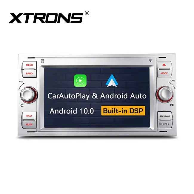 XTRONS Radio Mobil 7 Inci Stereo, Android 2 Din untuk Ford Focus 2 S-max Fusion Transit Fiesta dengan Gps untuk Mobil