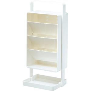 Portable Plastic Pen Holder Multi Functional Slanted <b>Desk</b> Organizer For Student Office Use Square Shape <b>Large</b> Capacity Storage - Product Image 1