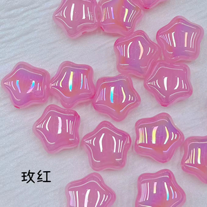 Заводская прекрасная звезда сердце бабочка AB жемчуг цвет акриловые разделители свободные бусины для изготовления ювелирных изделий DIY ожерелье ручка - Product Image 5