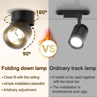 Spot lumineux LED pliable tricolore, 7/10/15W, lampe de plafond en aluminium à montage en surface, éclairage intérieur pour salon et chambre à coucher