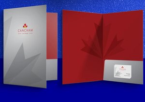 ملف A4 بنقش شعار ذهبي مخصص جيب قانوني ، طباعة مجلد عرض تقديمي - Product Image 3