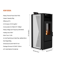 KM1009A 10KW CE ROHS Approuvé Poêle à granulés de bois Cheminée à granulés de Chine Poêle à granulés écologique pour salon Maison