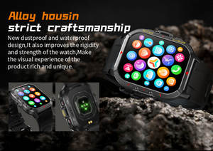 Nouvelles montres intelligentes de sport étanches en plein air <span class=keywords><strong>T21</strong></span> IP68 étanche BT appel avec 1.96 Incg 360*360 montre d'écran pour hommes - Product Image 3