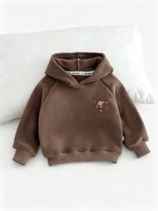 Pull à capuche en laine pour l'automne et l'hiver, haut chaud <span class=keywords><strong>double</strong></span> face pour garçons, filles, enfants, nourrissons, haut à capuche de sport pour enfants - Product Image 3