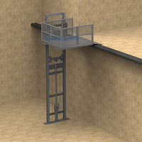 WIZ Bestseller 500kg-2000kg Kleiner Fracht-Vertikalmastlift mit Hydraulischer PLC-Steuerung China Lift