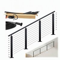 Poteau de garde-corps en acier inoxydable forgé à fixation latérale pour câbles, balustrades en câble métallique pour balcons extérieurs et rampes d'escalier – Direct Usine