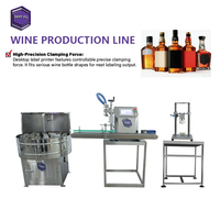 Ligne de machines de capsulage de vin et de boissons sur mesure pour usine, avec moteur pour flacons de gel, convoyeur stable et opération de mise en bouteille continue