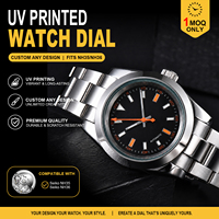 Reloj mecánico con cronómetro automático para hombre, de acero inoxidable plateado, negro, naranja, esfera luminosa, zafiro sintético, 20mm