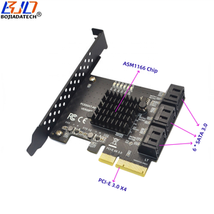 6 SATA 3.0 7-PIN Anschluss zu PCIe 4X PCI-E X4 Adapter Erweiterungskarte 6Gbps <span class=keywords><strong>ASM1166</strong></span> für HDD Festplattenlaufwerk - Product Image 1