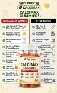 Gomitas CalciMax, Gomitas Suaves y Masticables de Frutas Mixtas, Aptas para Veganos, Sin Gelatina, Hechas con Fruta Real, Sin Colorantes Artificiales - Product Image 3