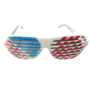 American Flag Blinds Eyeglasses 4th Of July Eyeglasses Theme Party Photo Glasses Wholesale Customized