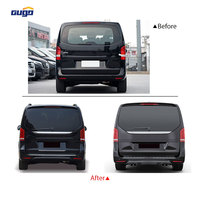 Kit de Carrocería GUGO W447 para Mercedes-Benz Clase V 2014, Mejora Deportiva, Parachoques Delantero y Trasero ABS, Rejilla de Diamantes, Puntas de Escape W447